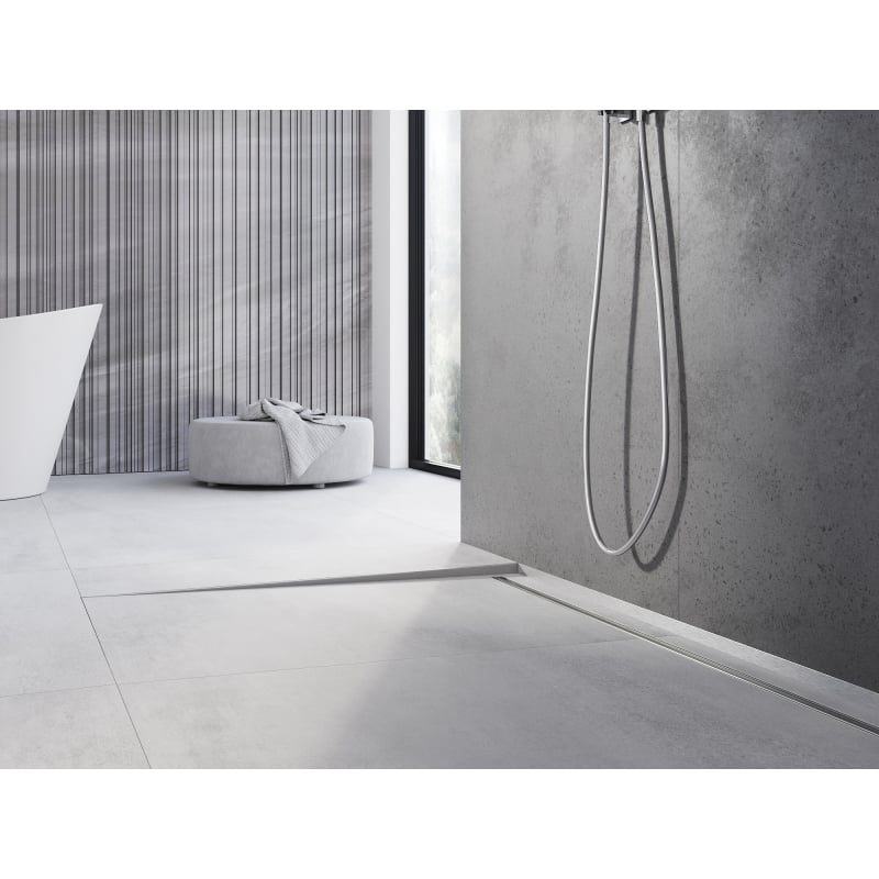 Mexen Line-B listwa spadkowa podłogowa 120 cm lewa, inox - 181001120L