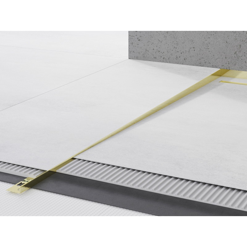 Mexen Line-B listwa spadkowa podłogowa 120 cm lewa, złota - 185001120L