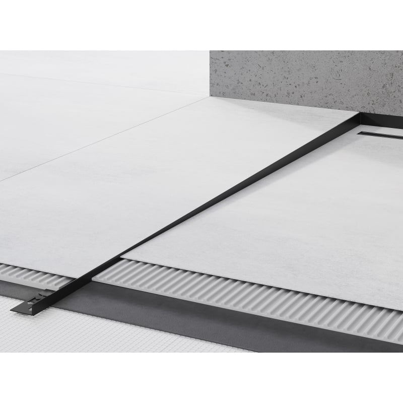 Mexen Line-B listwa spadkowa podłogowa 120 cm lewa, czarna - 187001120L