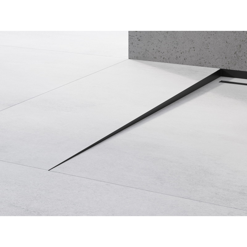 Mexen Line-B listwa spadkowa podłogowa 120 cm lewa, czarna - 187001120L