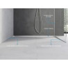 Mexen Line-B listwa spadkowa przyścienna 120 cm lewa, inox - 181002120L