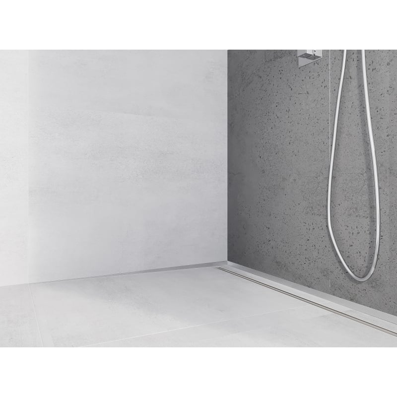 Mexen Line-B listwa spadkowa przyścienna 120 cm lewa, inox - 181002120L