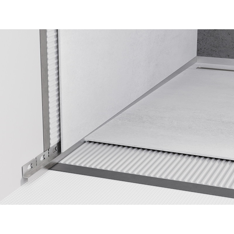 Mexen Line-B listwa spadkowa przyścienna 120 cm lewa, inox - 181002120L