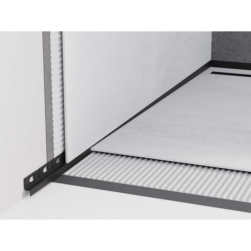 Mexen Line-B listwa spadkowa przyścienna 120 cm lewa, czarna - 187002120L