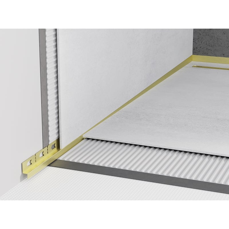 Mexen Line-B listwa spadkowa przyścienna 180 cm lewa, złota - 185002180L