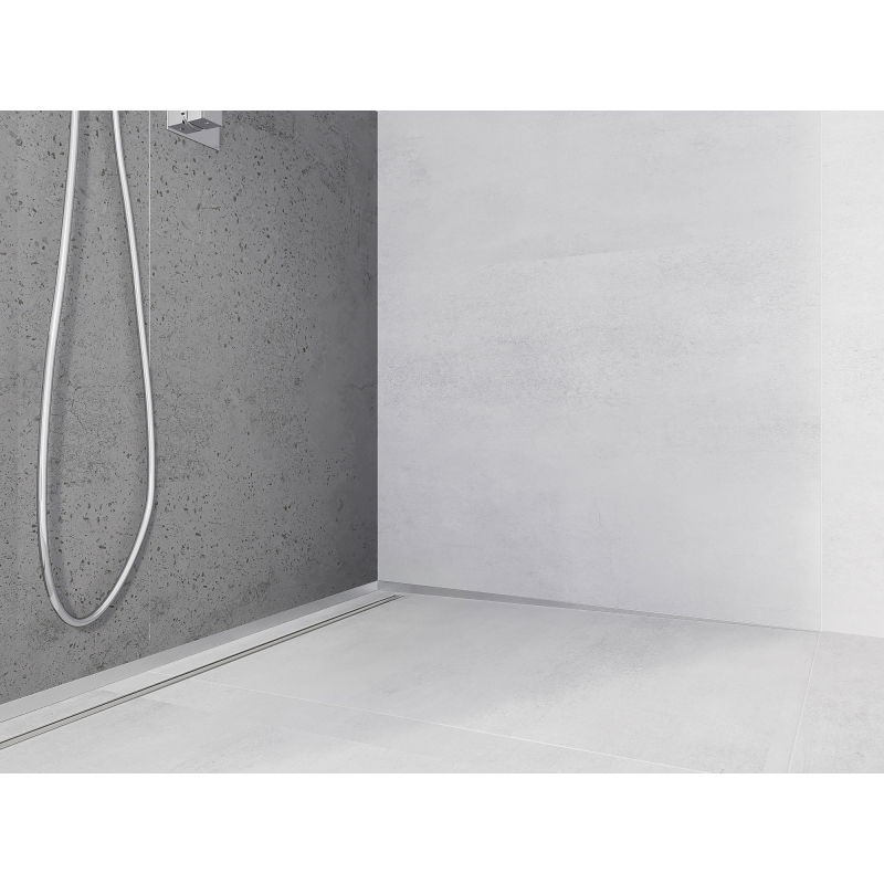 Mexen Line-B listwa spadkowa przyścienna 120 cm prawa, inox - 181002120R