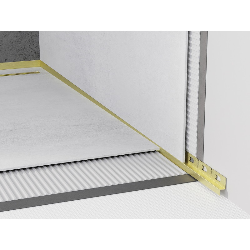 Mexen Line-B listwa spadkowa przyścienna 120 cm prawa, złota szczotkowana - 185502120R