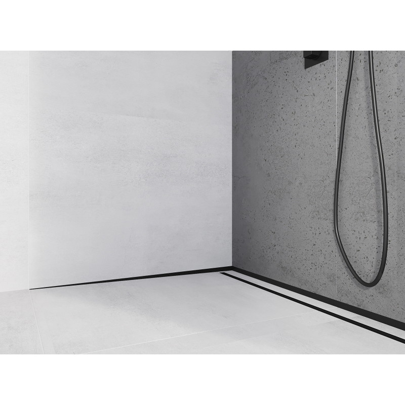 Mexen Line-B listwa spadkowa przyścienna 120 cm prawa, czarna - 187002120R