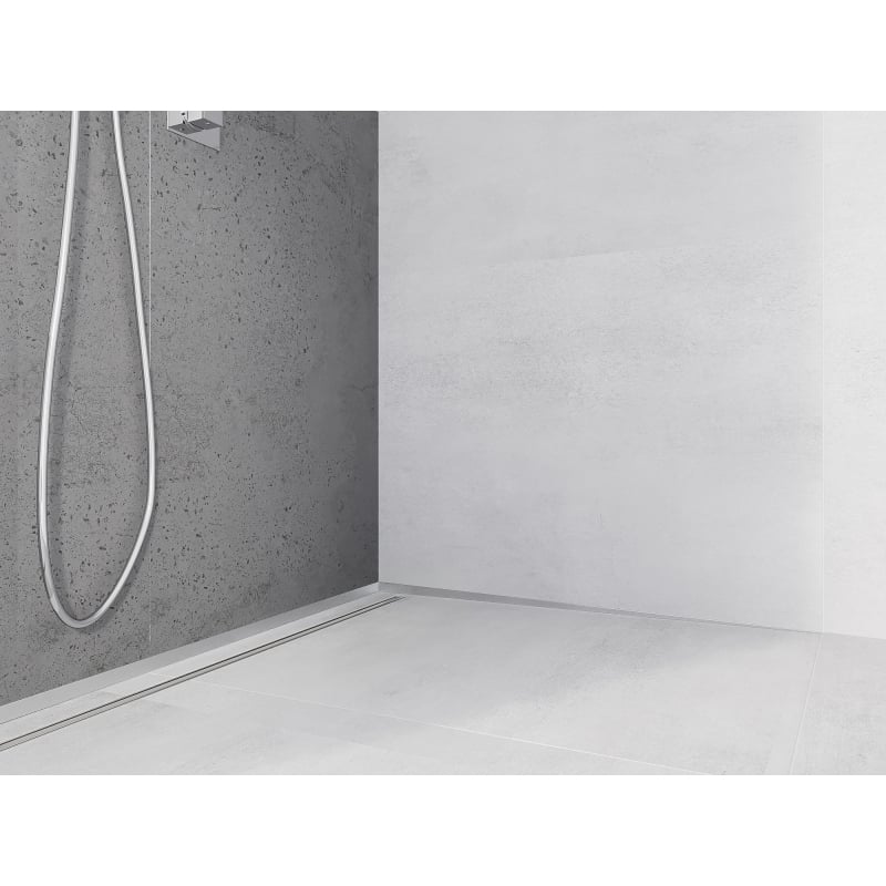 Mexen Line-B listwa spadkowa przyścienna 180 cm prawa, inox - 181002180R