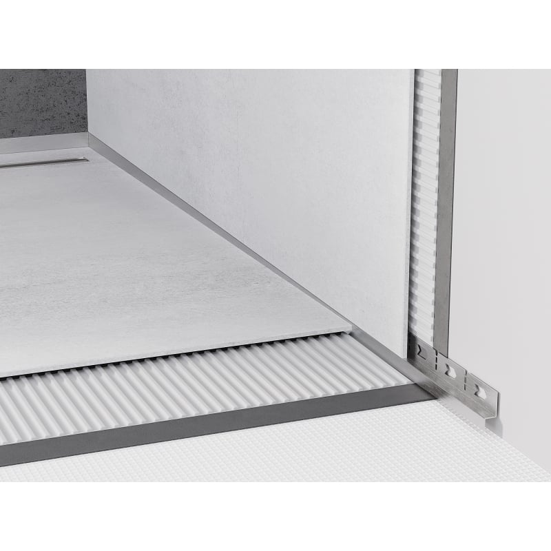 Mexen Line-B listwa spadkowa przyścienna 180 cm prawa, inox - 181002180R