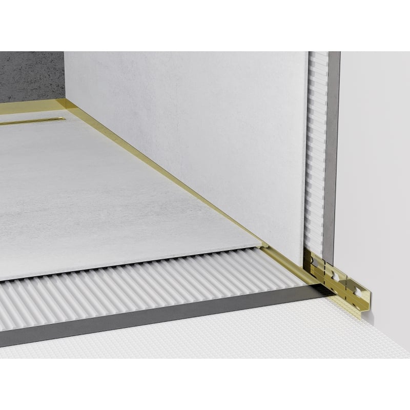 Mexen Line-B listwa spadkowa przyścienna 180 cm prawa, złota - 185002180R