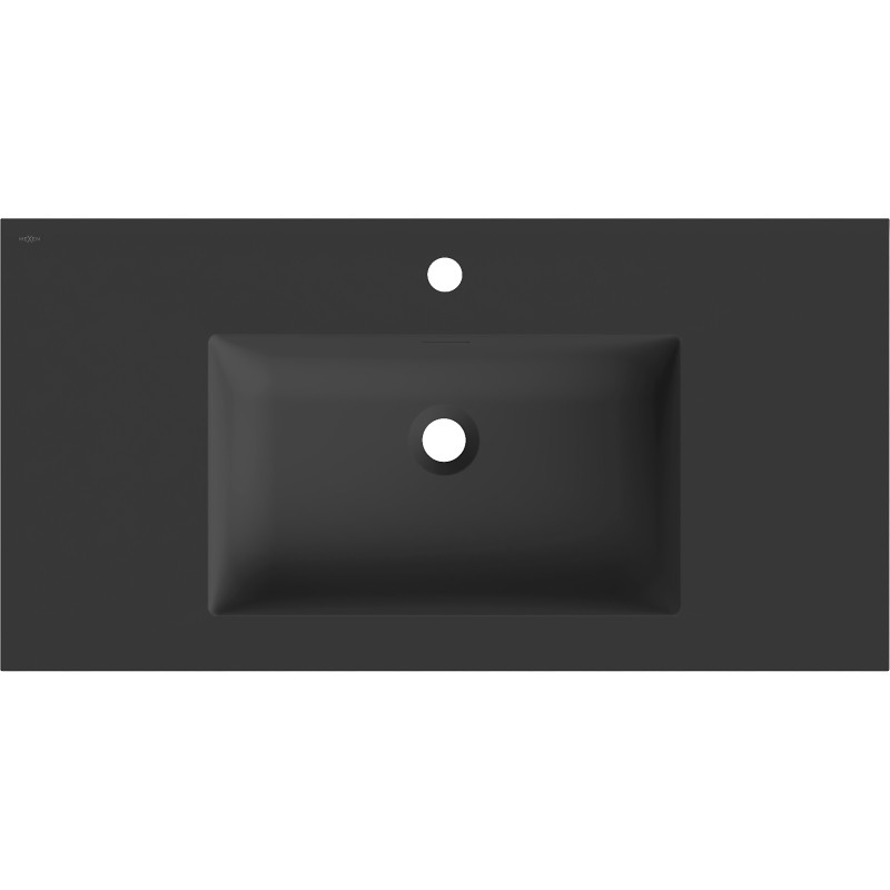 Mexen Otis umywalka wpuszczana w blat 91 x 46,5 cm, czarna mat - 25189071