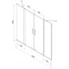 Mexen Velar Duo parawan nawannowy 2-skrzydłowy rozsuwany 140 x 150 cm, grafit, czarny - 896-140-000-42-70