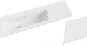 Mexen Otis umywalka wpuszczana w blat 101 x 46,5 cm, biała mat - 25181001