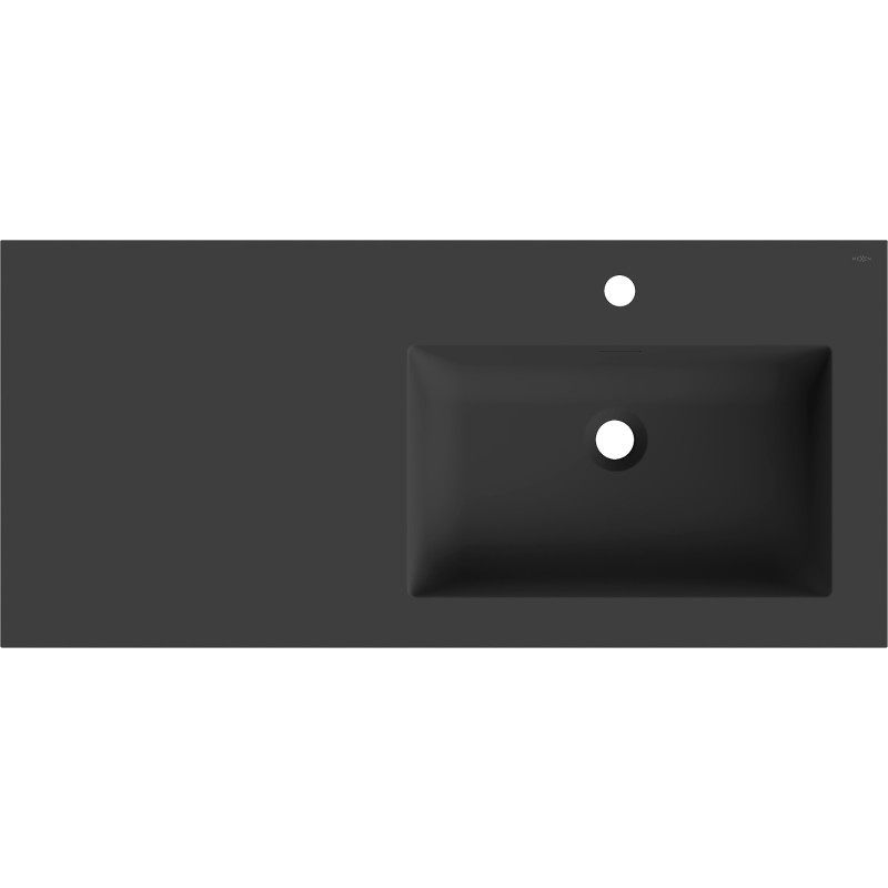 Mexen Otis umywalka wpuszczana w blat prawa 101 x 46,5 cm, czarna mat - 25181071P