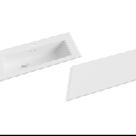 Mexen Otis umywalka wpuszczana w blat prawa 101 x 46,5 cm, biała mat - 25181001P
