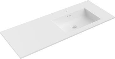 Mexen Otis umywalka wpuszczana w blat prawa 121 x 46,5 cm, biała mat - 25181201P