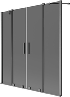 Mexen Velar Duo parawan nawannowy 2-skrzydłowy rozsuwany 160 x 150 cm, grafit, gun gray szczotkowany - 896-160-000-42-66