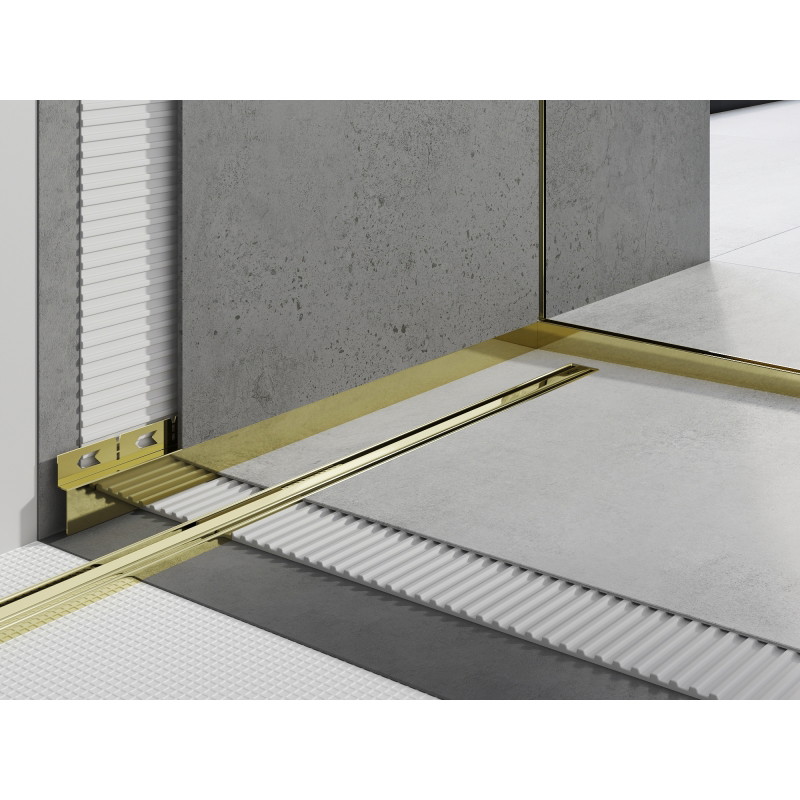 Mexen Line-B listwa brodzikowa czołowa 130 cm, złota - 185003130U