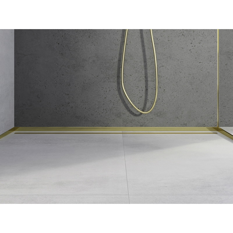 Mexen Line-B listwa brodzikowa czołowa 130 cm, złota - 185003130U
