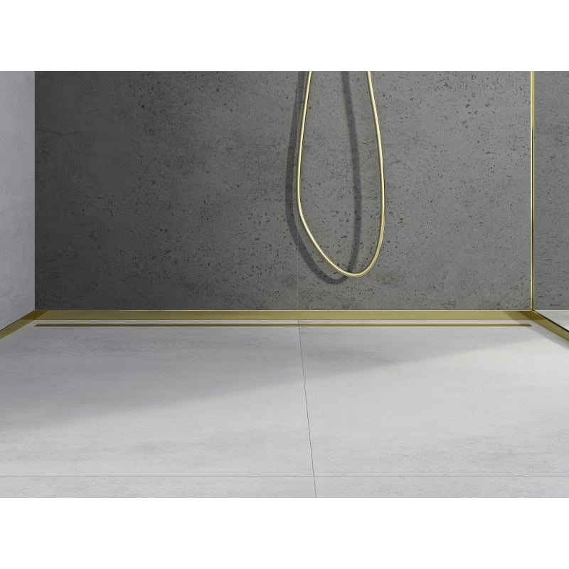 Mexen Line-B listwa brodzikowa czołowa 180 cm, złota - 185003180U