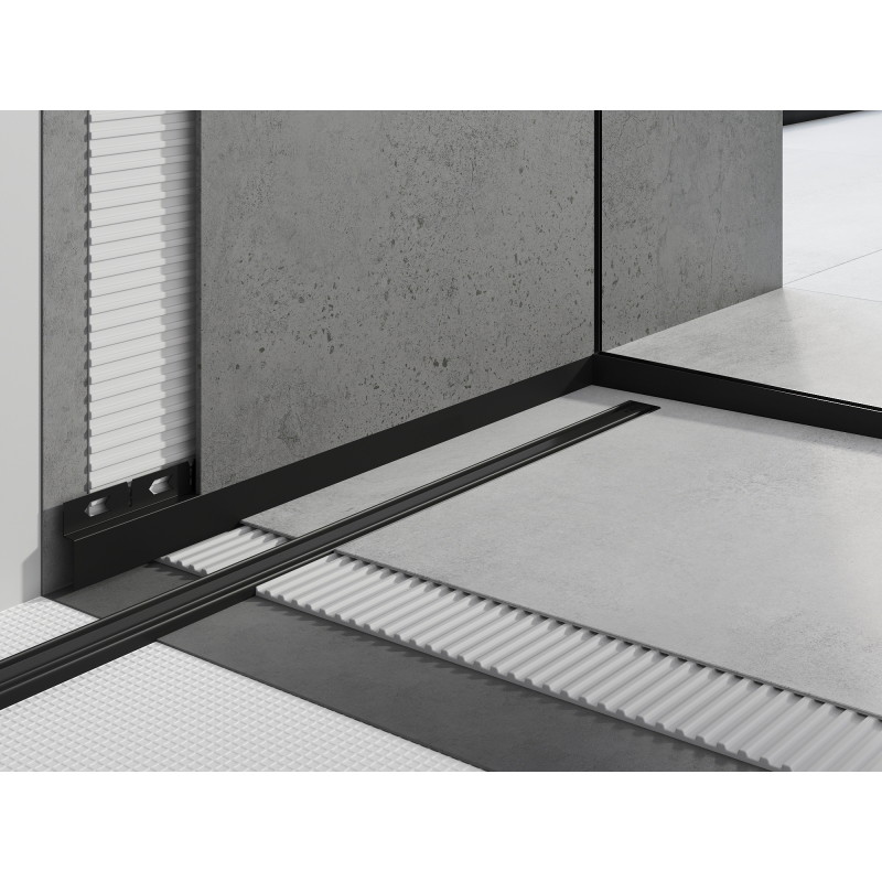 Mexen Line-B listwa brodzikowa czołowa 130 cm, czarna - 187003130U