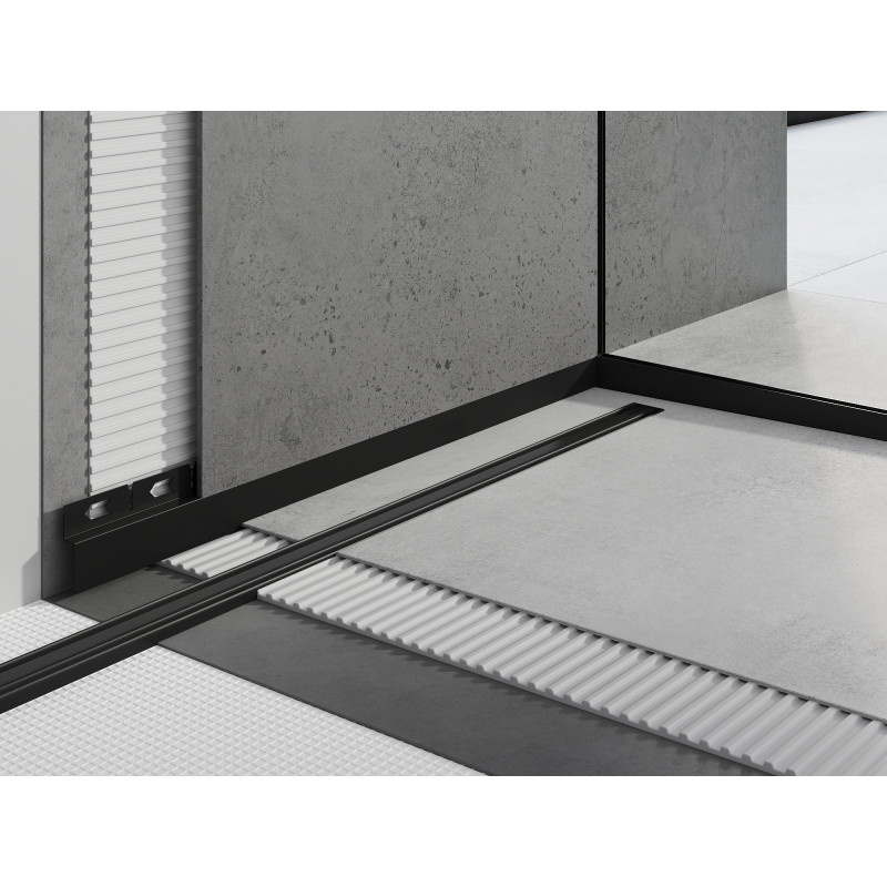 Mexen Line-B listwa brodzikowa czołowa 180 cm, czarna - 187003180U