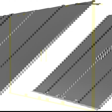Mexen Velar Duo parawan nawannowy 2-skrzydłowy rozsuwany 170 x 150 cm, grafit, złoty - 896-170-000-42-50