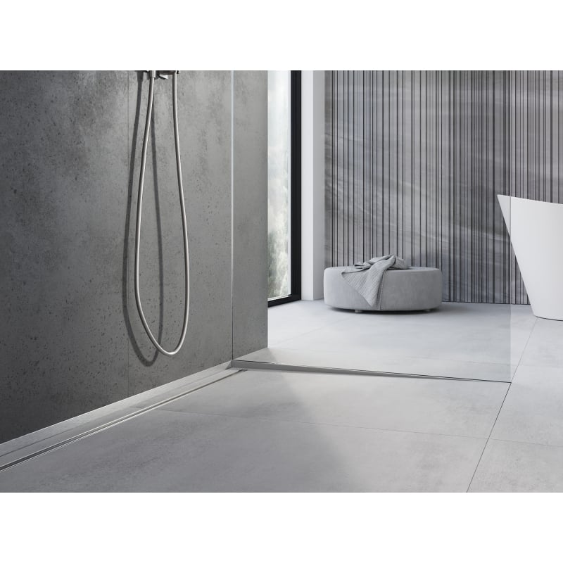 Mexen Line-B listwa spadkowa do szkła 120 cm prawa, inox - 181004120R