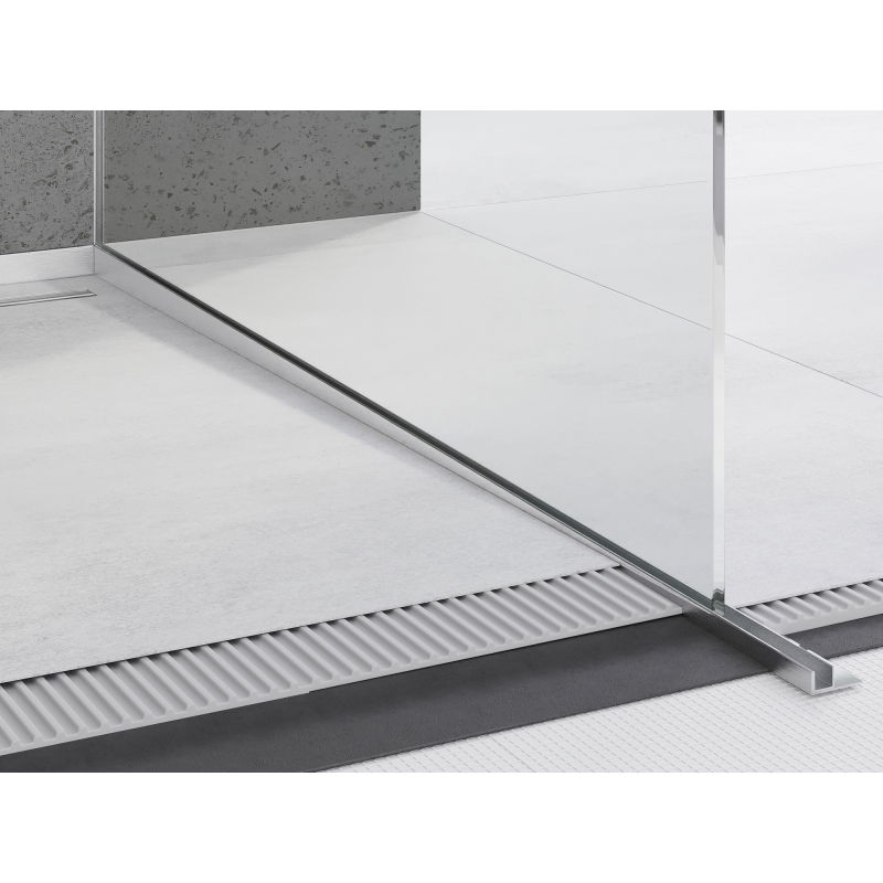 Mexen Line-B listwa spadkowa do szkła 120 cm prawa, inox - 181004120R