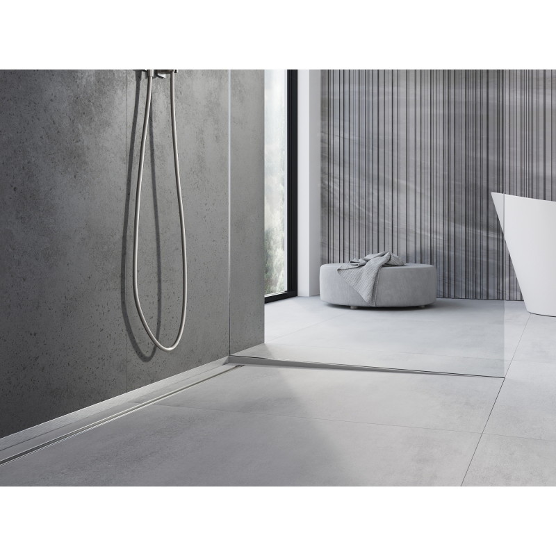 Mexen Line-B listwa spadkowa do szkła 180 cm prawa, inox - 181004180R