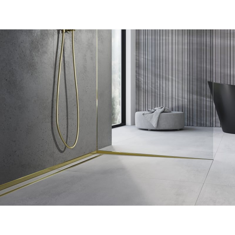 Mexen Line-B listwa spadkowa do szkła 120 cm prawa, złota - 185004120R