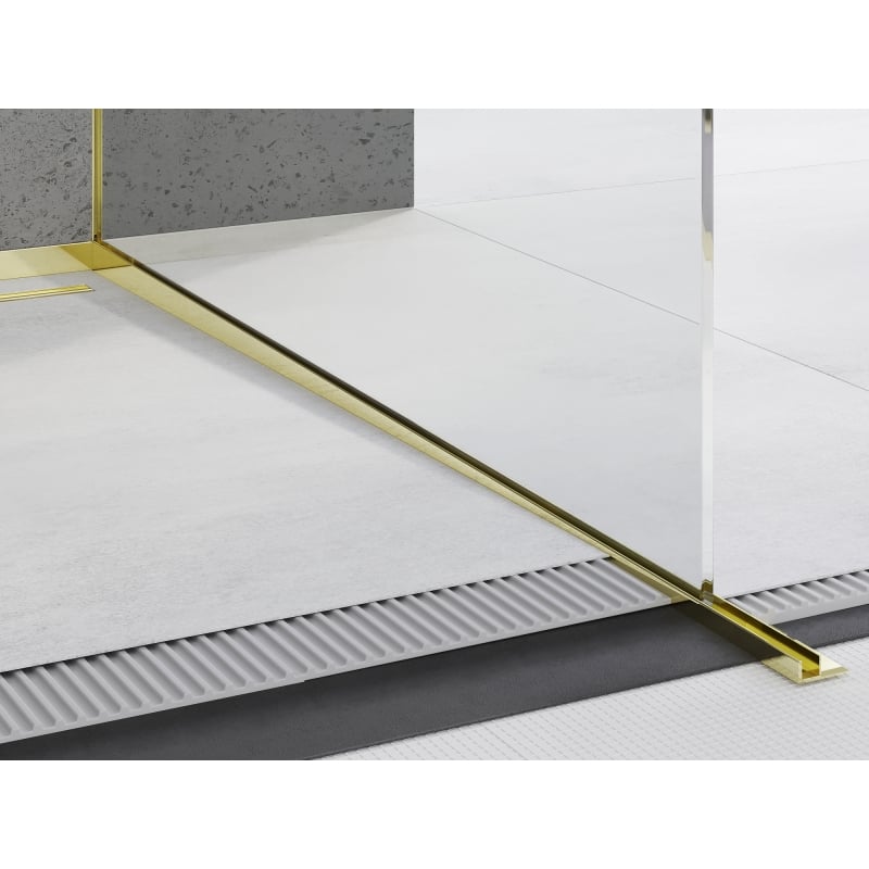 Mexen Line-B listwa spadkowa do szkła 180 cm prawa, złota - 185004180R