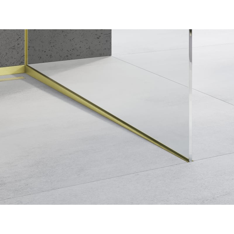 Mexen Line-B listwa spadkowa do szkła 120 cm prawa, złota szczotka - 185504120R
