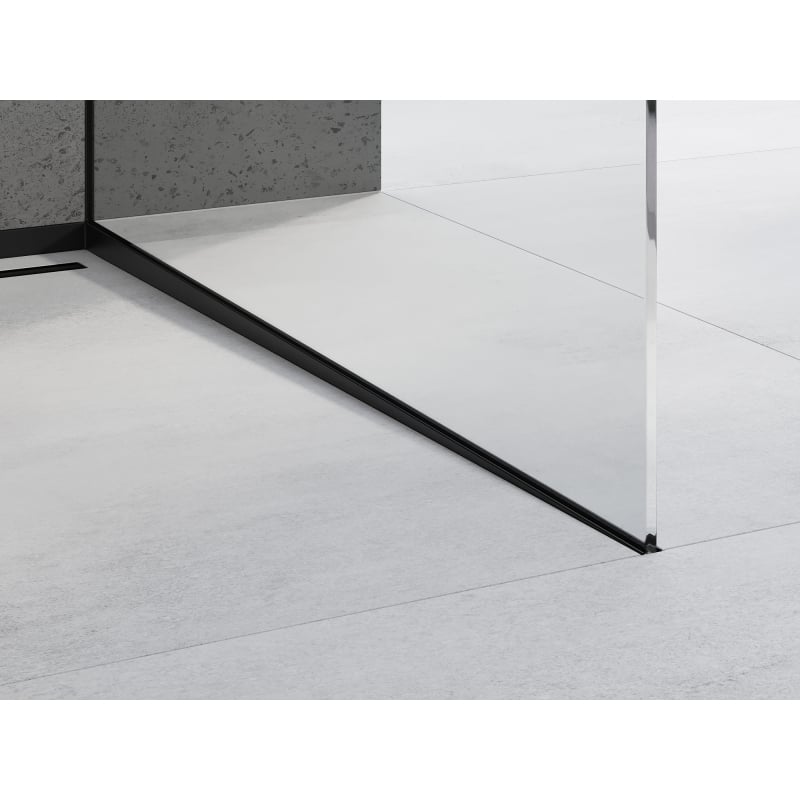 Mexen Line-B listwa spadkowa do szkła 120 cm prawa, czarna - 187004120R