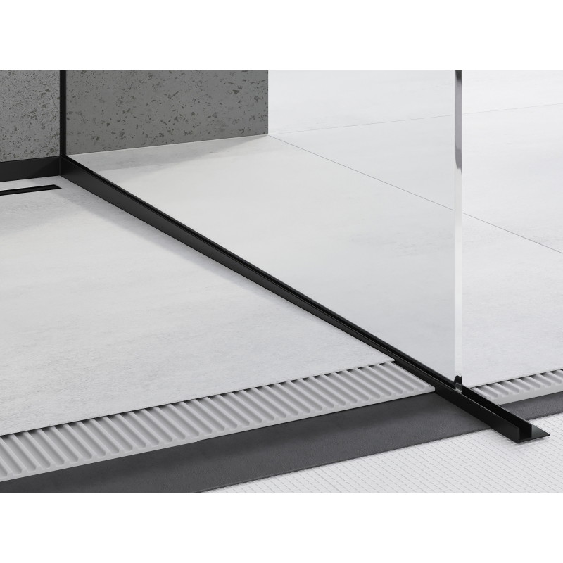 Mexen Line-B listwa spadkowa do szkła 180 cm prawa, czarna - 187004180R