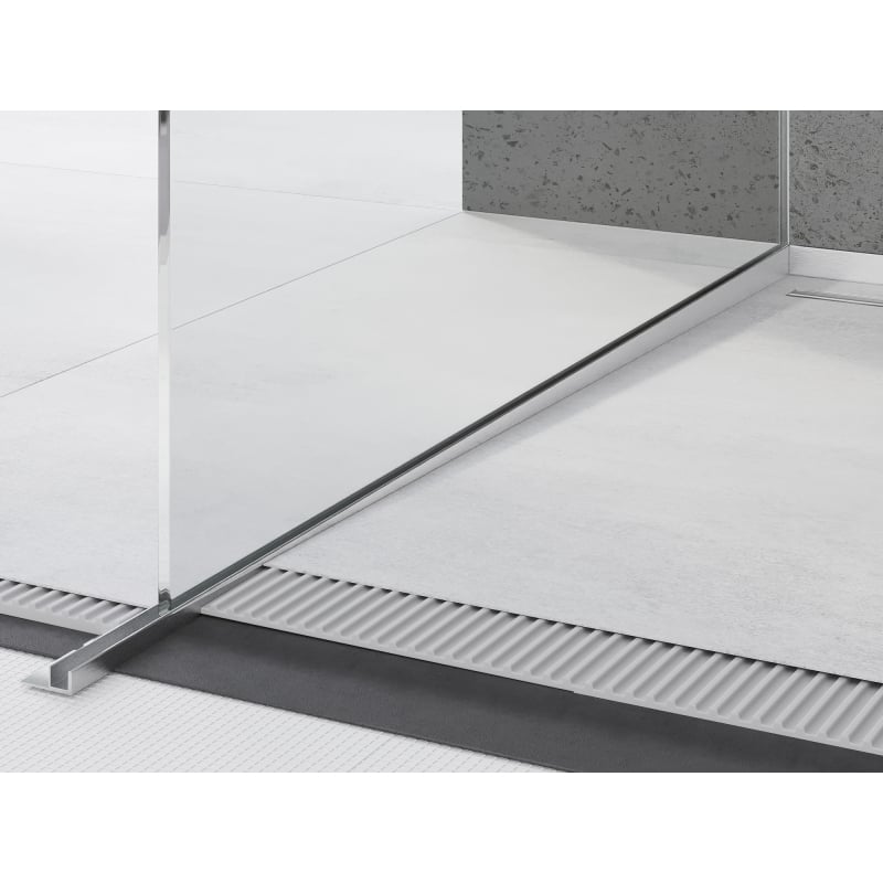 Mexen Line-B listwa spadkowa do szkła 180 cm lewa, inox - 181004180L