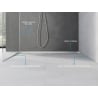 Mexen Line-B listwa spadkowa do szkła 180 cm lewa, inox - 181004180L