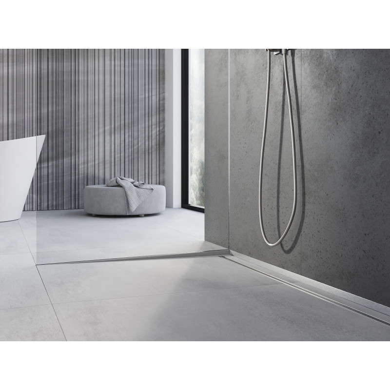 Mexen Line-B listwa spadkowa do szkła 180 cm lewa, inox - 181004180L