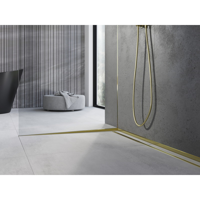 Mexen Line-B listwa spadkowa do szkła 180 cm lewa, złota - 185004180L