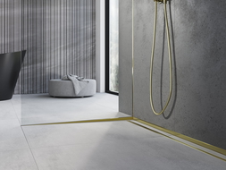Mexen Line-B listwa spadkowa do szkła 180 cm lewa, złota - 185004180L