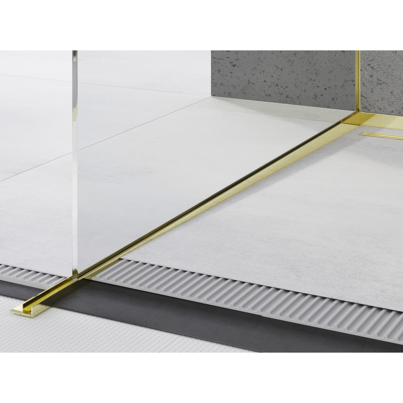 Mexen Line-B listwa spadkowa do szkła 180 cm lewa, złota - 185004180L