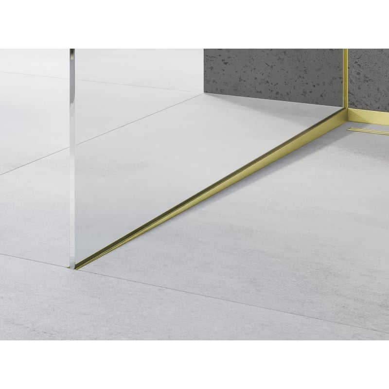 Mexen Line-B listwa spadkowa do szkła 180 cm lewa, złota szczotka - 185504180L