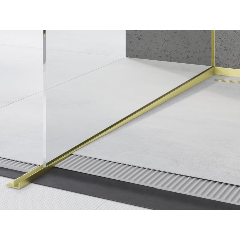 Mexen Line-B listwa spadkowa do szkła 180 cm lewa, złota szczotka - 185504180L