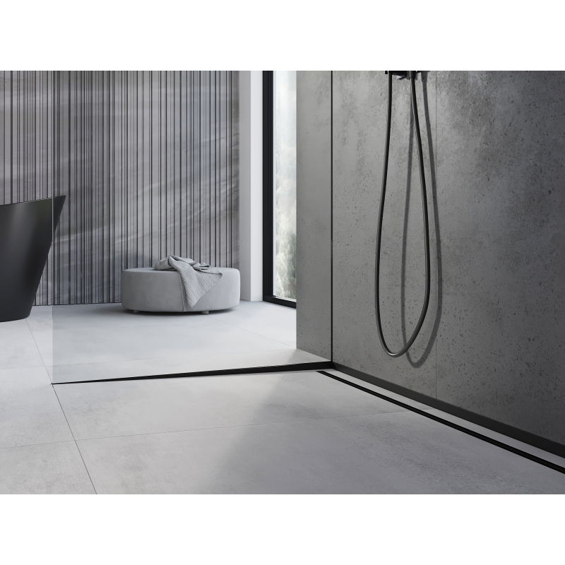 Mexen Line-B listwa spadkowa do szkła 120 cm lewa, czarna - 187004120L