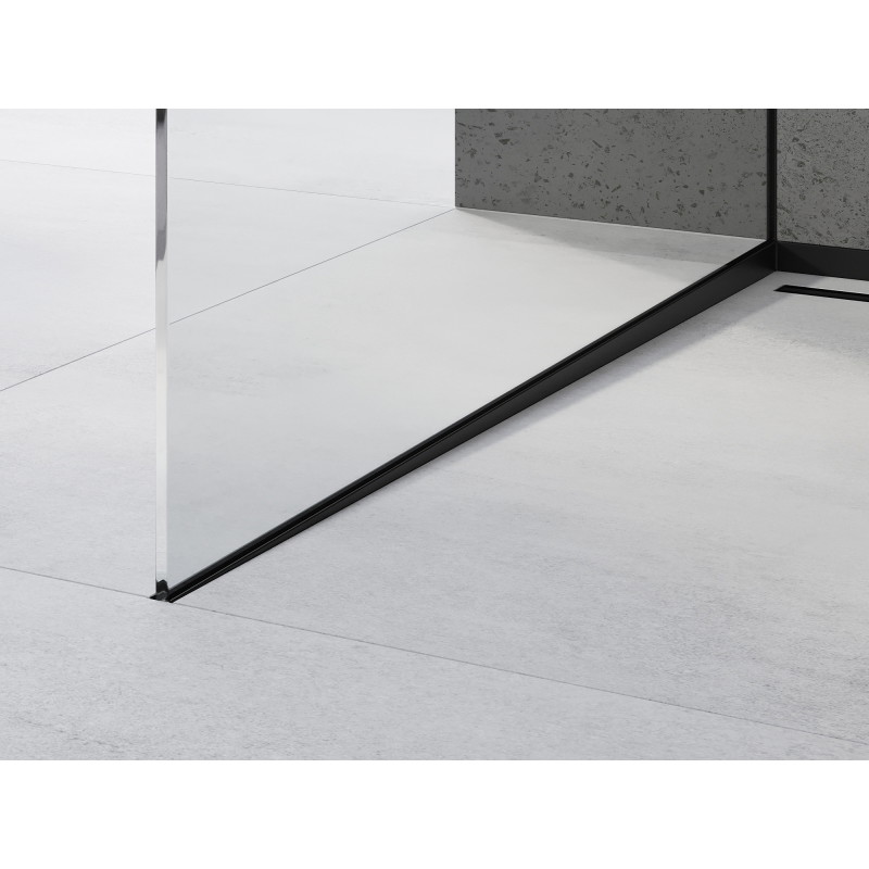 Mexen Line-B listwa spadkowa do szkła 180 cm lewa, czarna - 187004180L
