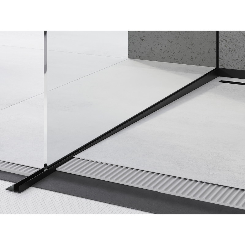Mexen Line-B listwa spadkowa do szkła 180 cm lewa, czarna - 187004180L