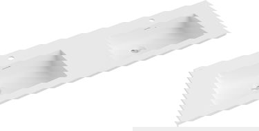 Mexen Otis umywalka wpuszczana w blat podwójna 141 x 46,5 cm, biała mat - 25181401D