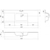 Mexen Otis umywalka wpuszczana w blat 121 x 46,5 cm, czarna mat - 25181271