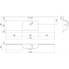 Mexen Otis umywalka wpuszczana w blat 141 x 46,5 cm, czarna mat - 25181471